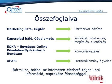 ooenhu|OPTEN » céginformáció, követelés adatbázis, partnerfigyelő, .